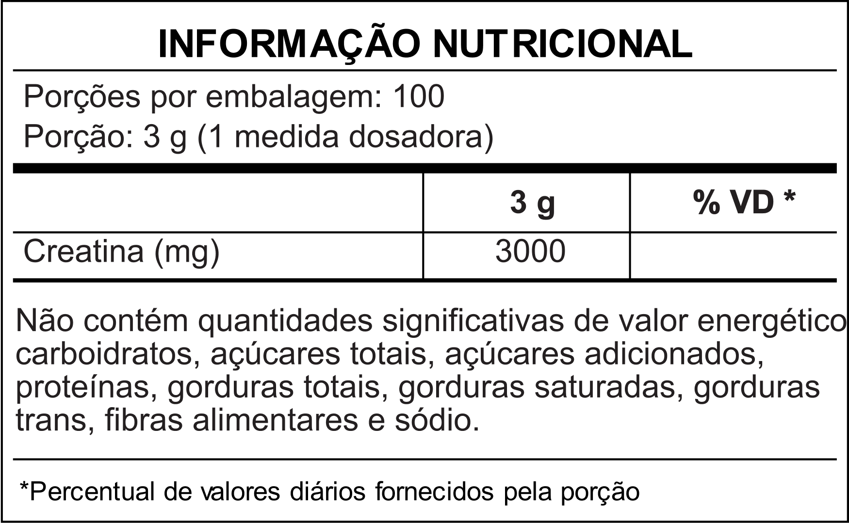 Creatina Monohidratada Pura em pó 300 g