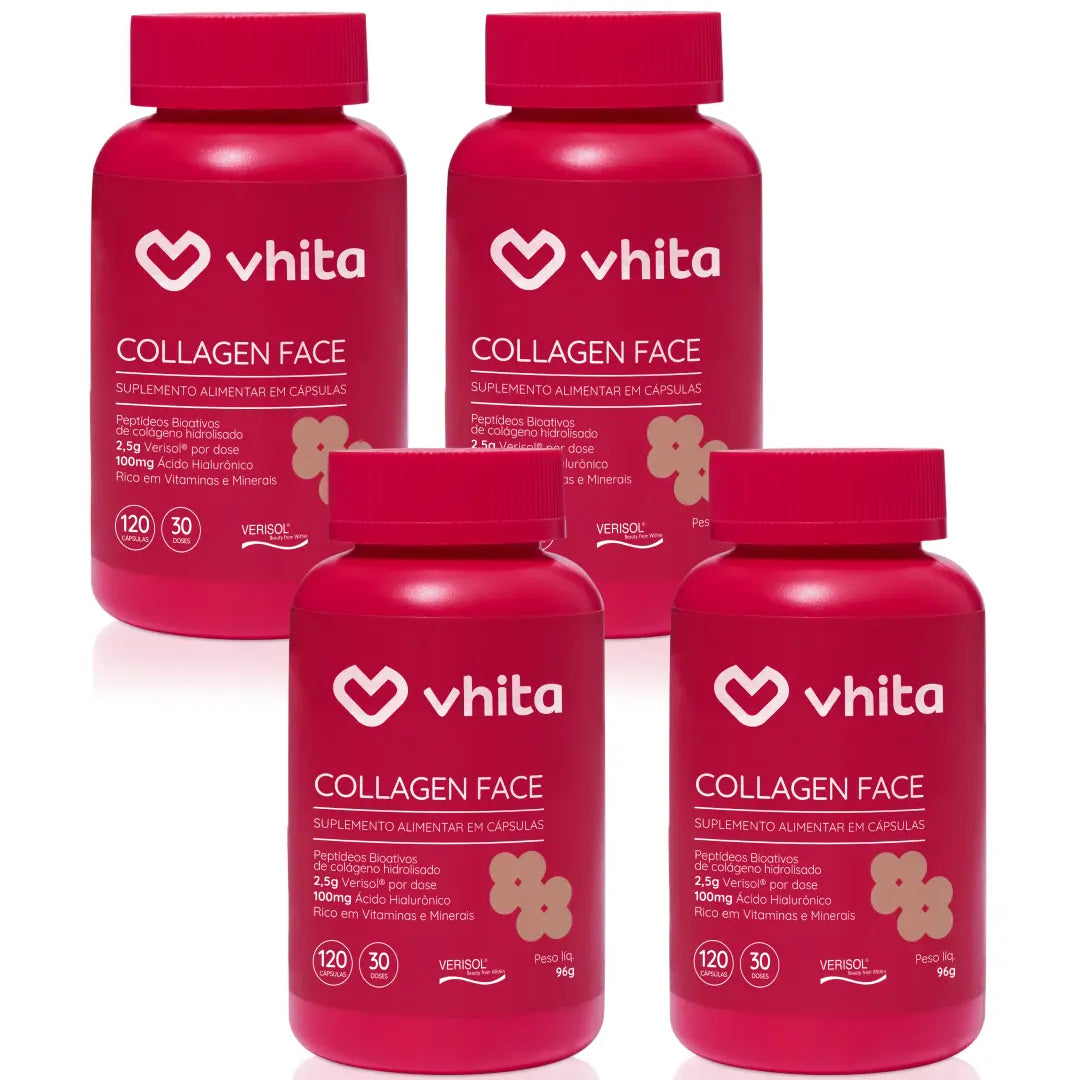 Collagen Face Colágeno Hidrolisado Verisol com Ácido Hialurônico e Vitaminas Antioxidantes