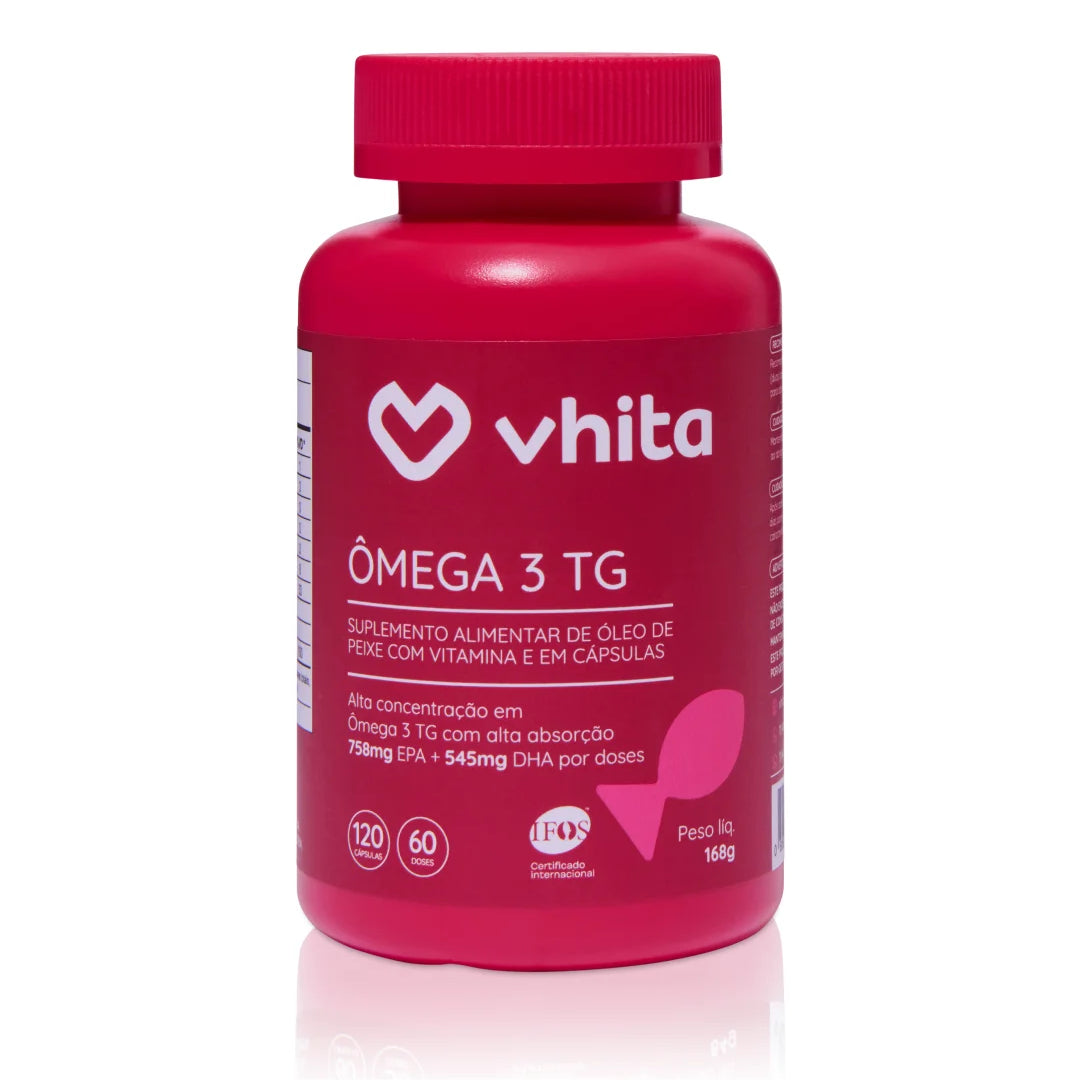 Ômega 3 TG 1000mg Rico em EPA e DHA com Vitamina E e selo IFOS